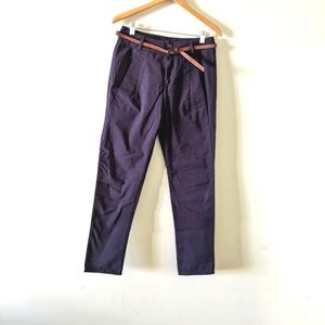 🌟 Zara Basic Navy Blue High-waisted Vintage style Pants / Trousers Size Small